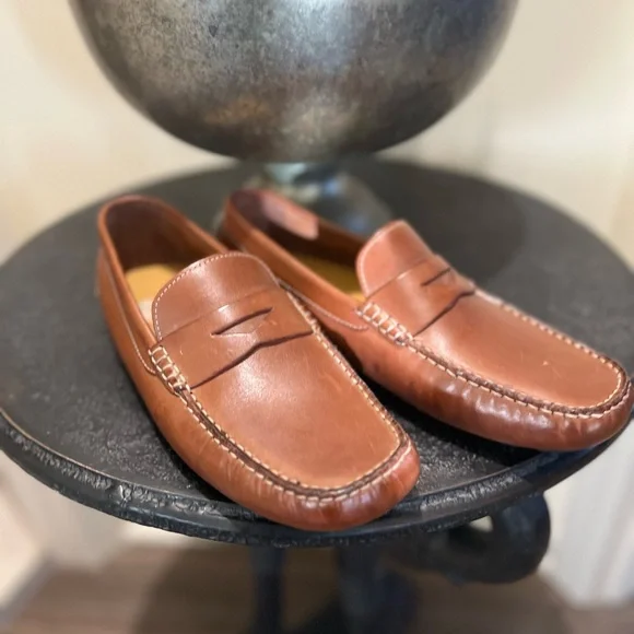 Cole Haan Classic Brown Leather Loafers Cole Haan Grand OS Pinch Hand Sewn Marine Classic Loafer  main image 4